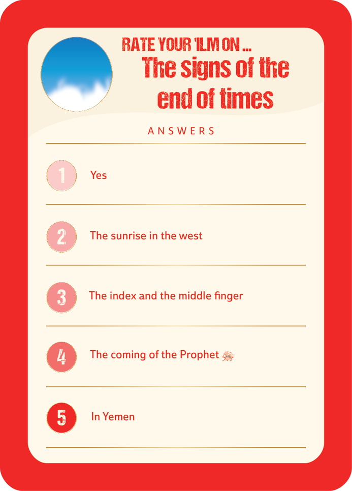 Answer Belief · The Signs of the End Times