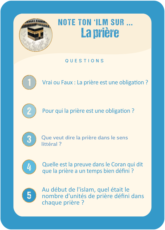 Question Adorations · La prière