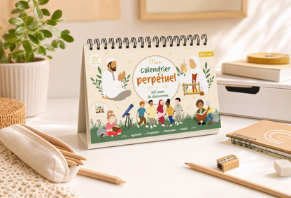 Calendrier perpétuel — sur un bureau