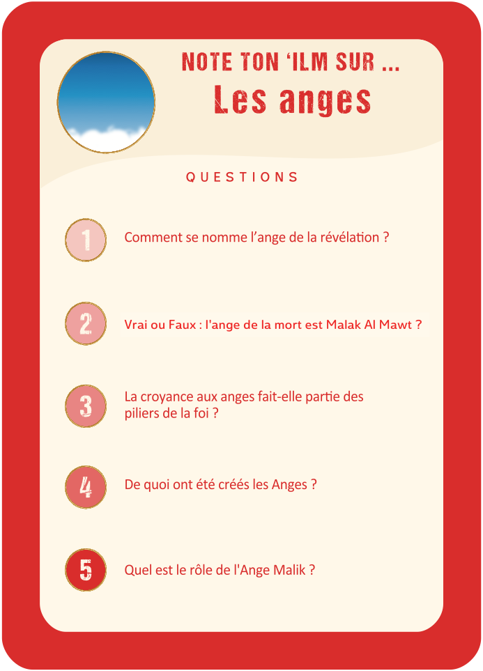 Question Croyance · Les anges