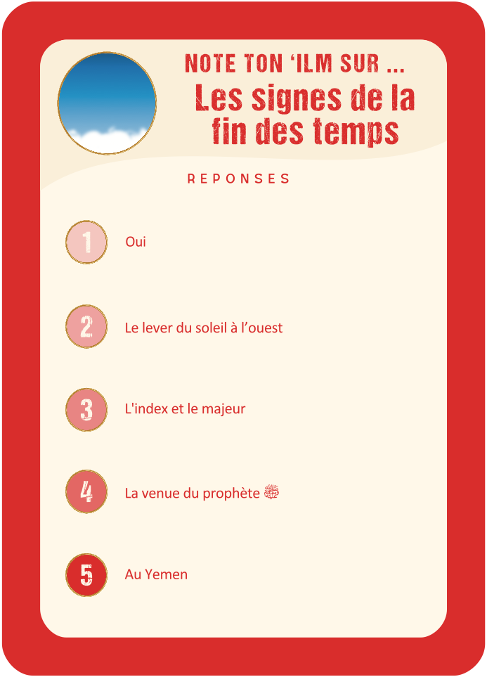Réponse Croyance · Les signes de la fin des temps