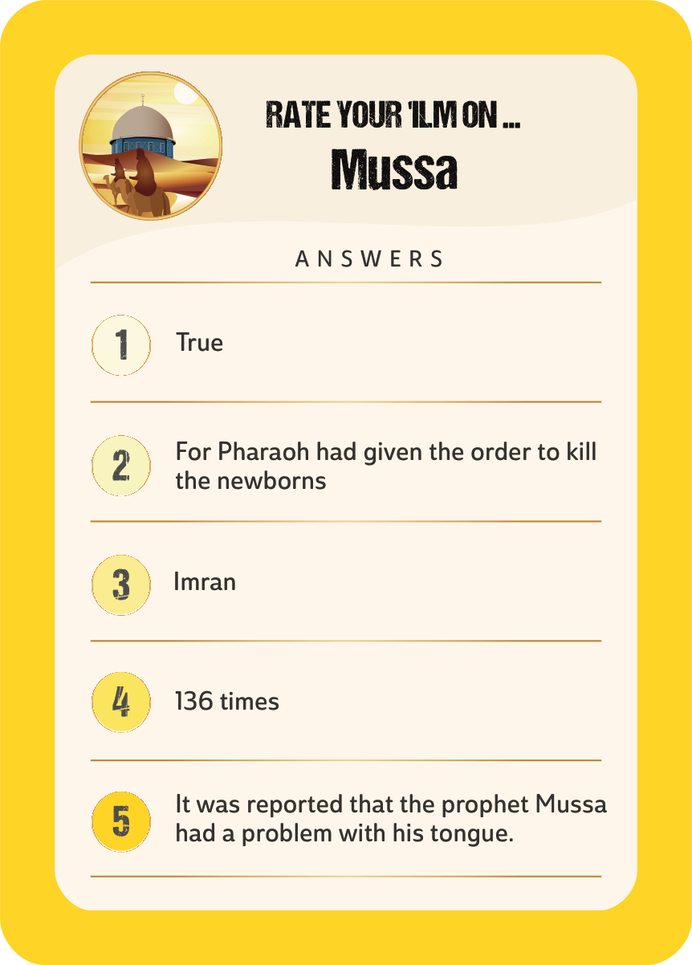Answer Prophets · Moses