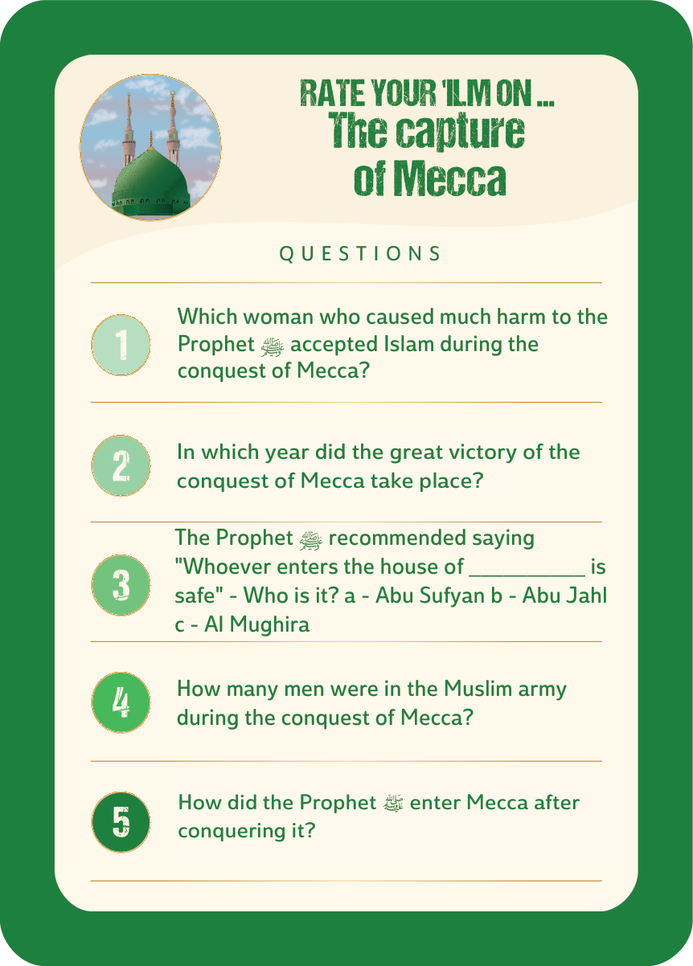 Question Sirah · The Conquest of Mecca