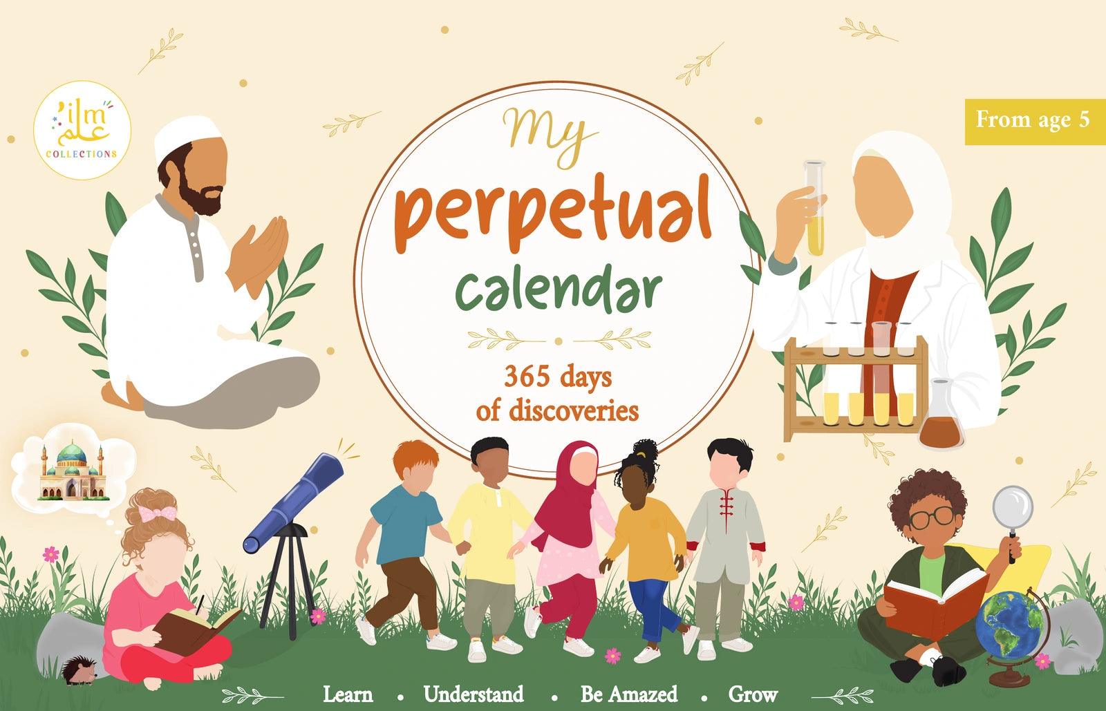 English calendar in 3D