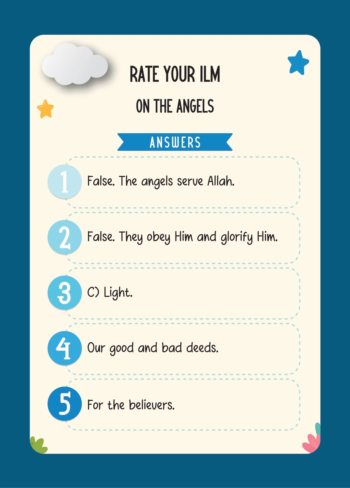 Rate Your ’Ilm Kidz — belief 1